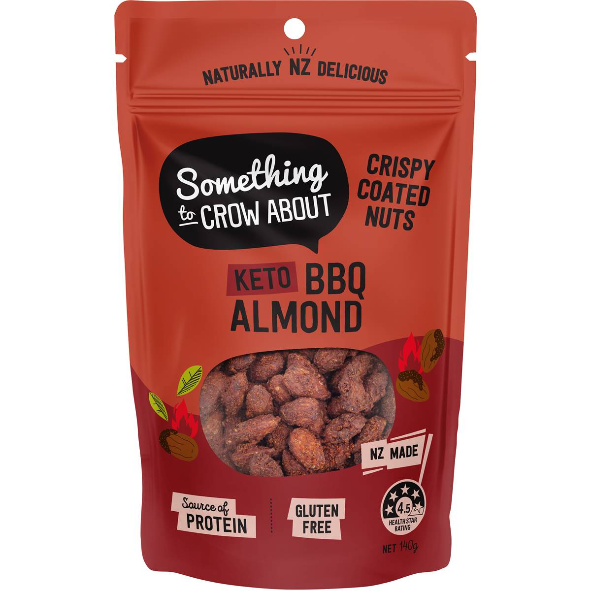 Something To Crow About Keto Bbq Almonds 140g Woolworths