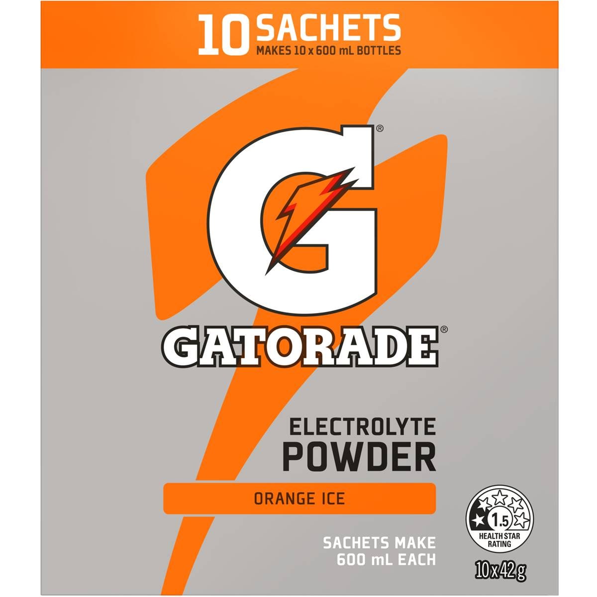 Gatorade Sachets Orange Orange Ice 10 Pack Woolworths