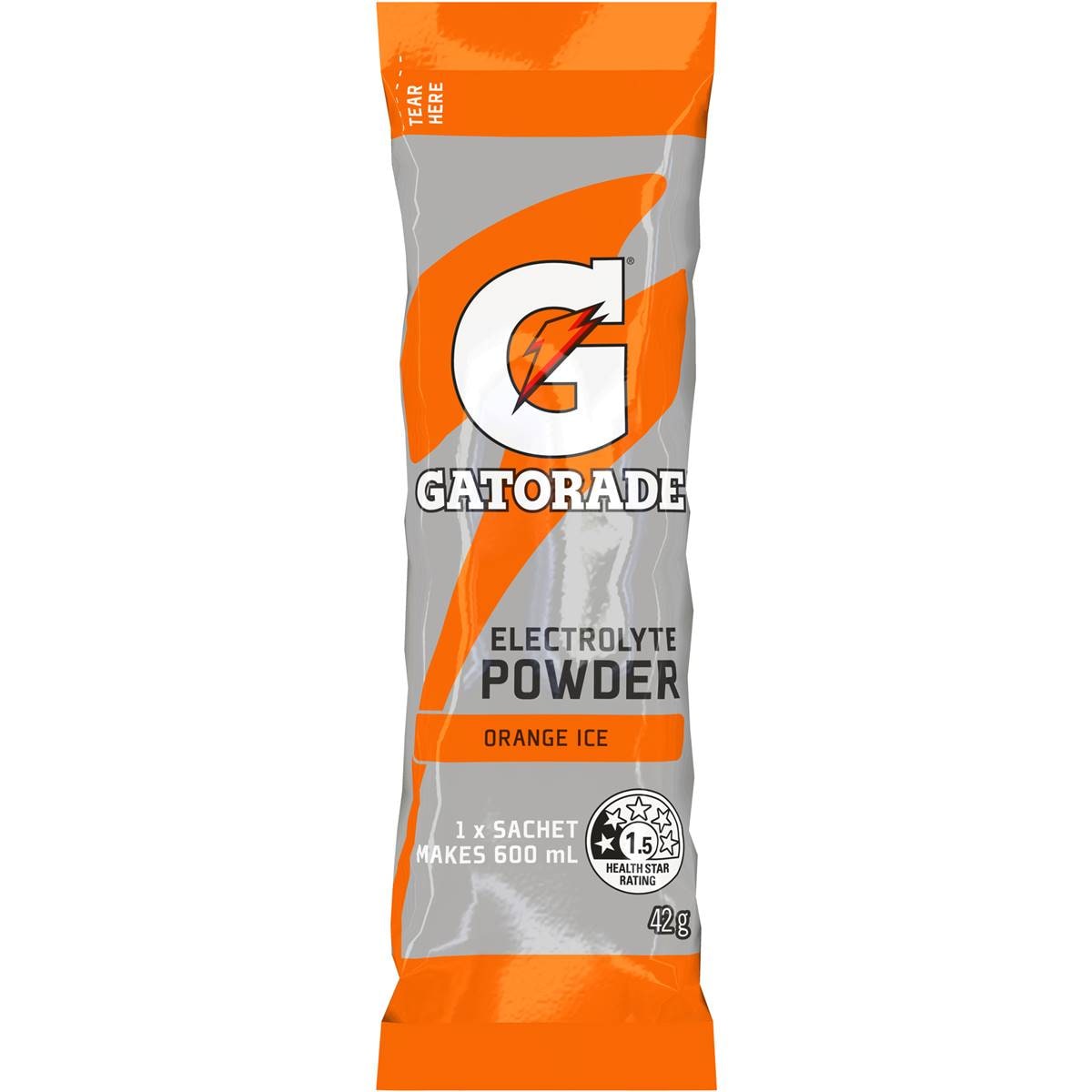 Gatorade Powder Sports Drinks Orange Ice Sachets Multipack 42g X 10