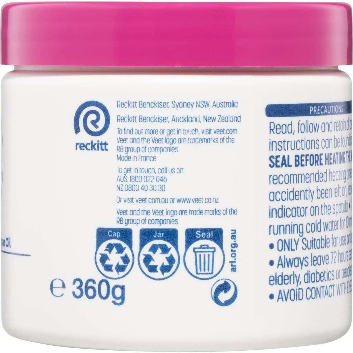 Veet Sugar Warm Wax Hair Removal Kit With Argan Oil 360g Woolworths