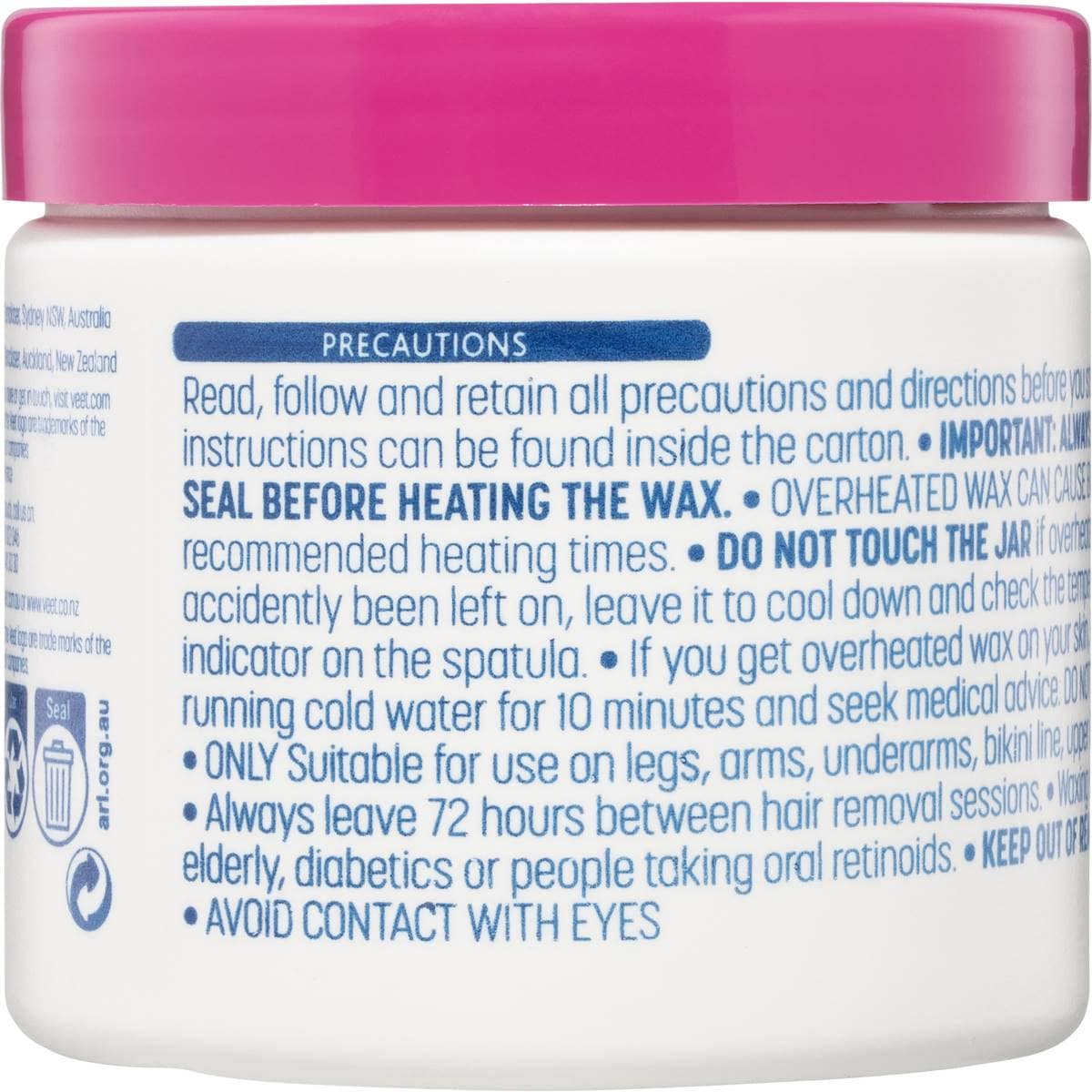 Veet Sugar Warm Wax Hair Removal Kit With Argan Oil 360g Woolworths