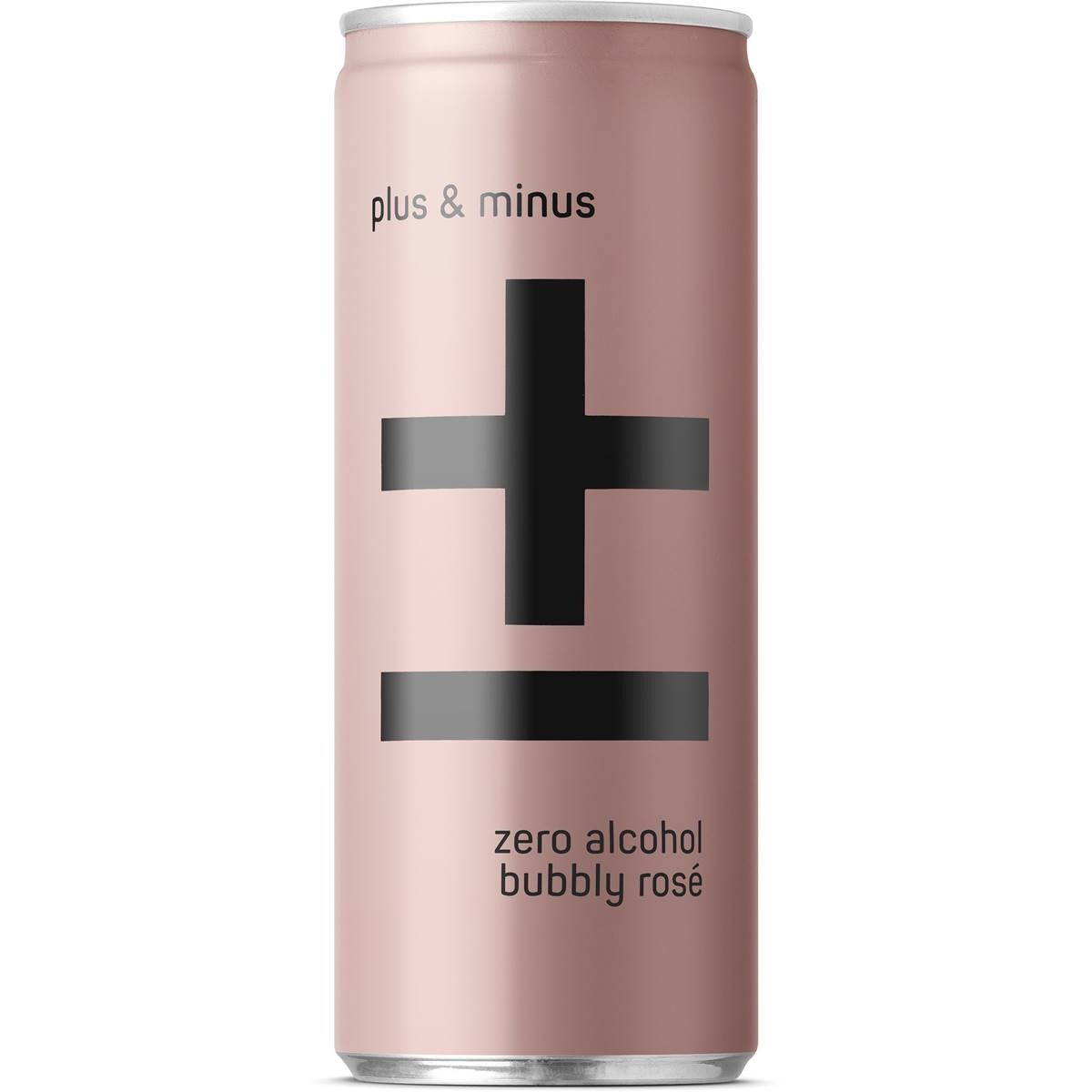 Plus Minus Zero Alcohol Sparkling Rose 250ml 4 Pack Woolworths