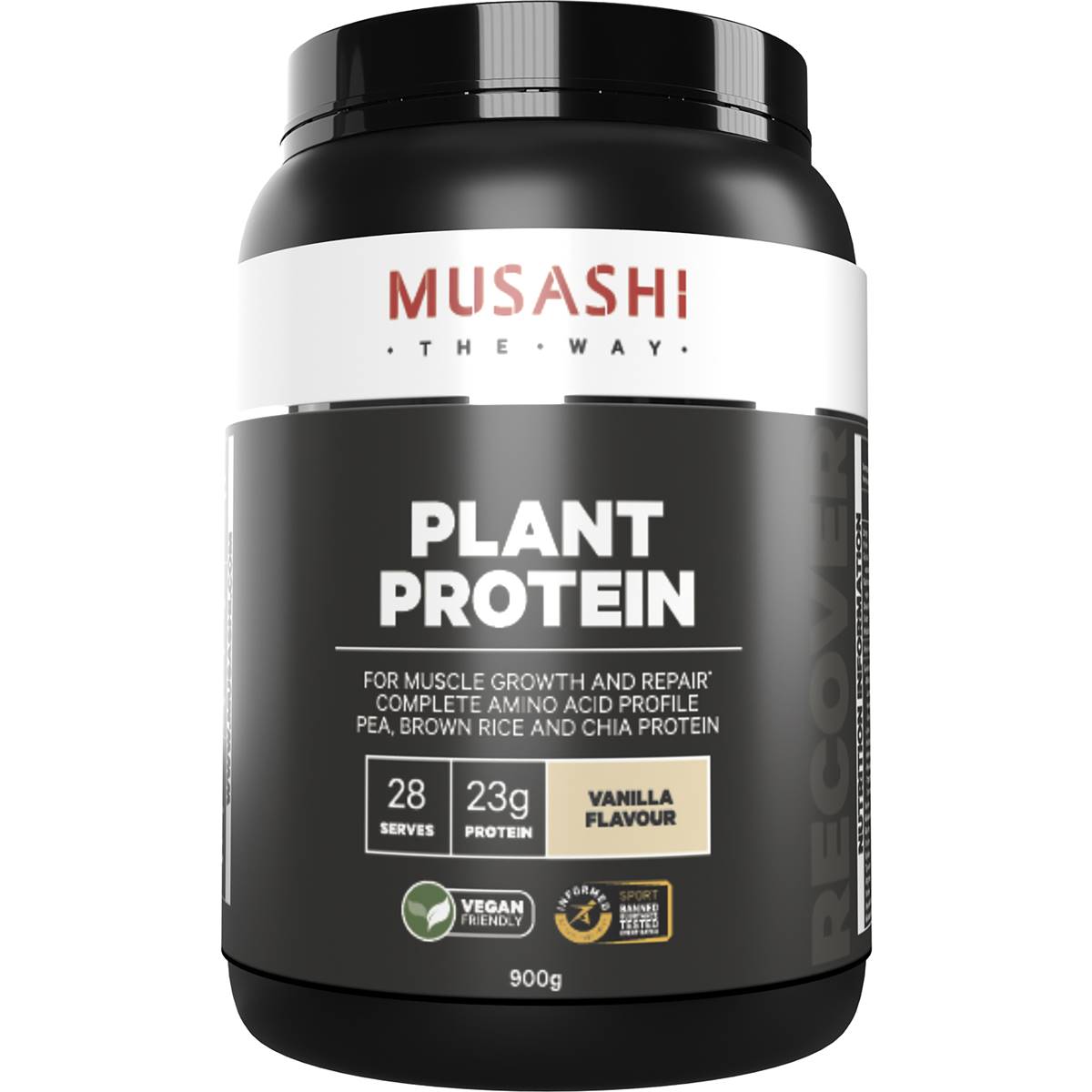 Musashi Plant Protein Vanilla, Vegan Friendly,