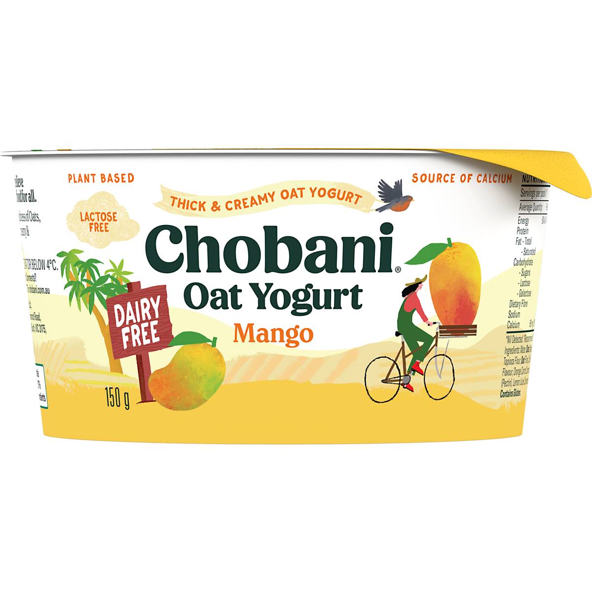 Chobani Oat Yogurt Mango Dairy Free 150g Woolworths