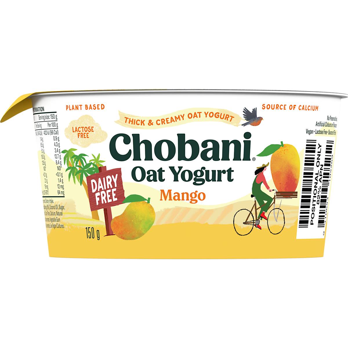 Chobani Oat Yogurt Mango Dairy Free 150g Woolworths