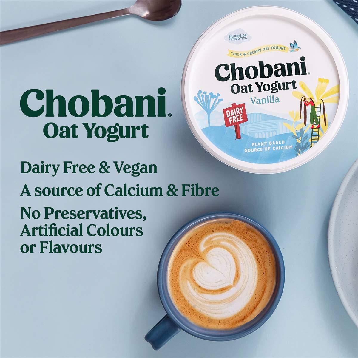 Chobani Oat Yogurt Vanilla Dairy Free 500g Woolworths