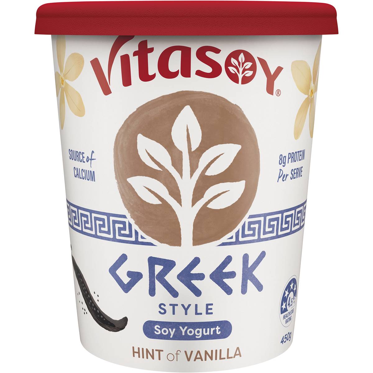 Vitasoy Greek Style Soy Yogurt Hint Of Vanilla 450g Woolworths