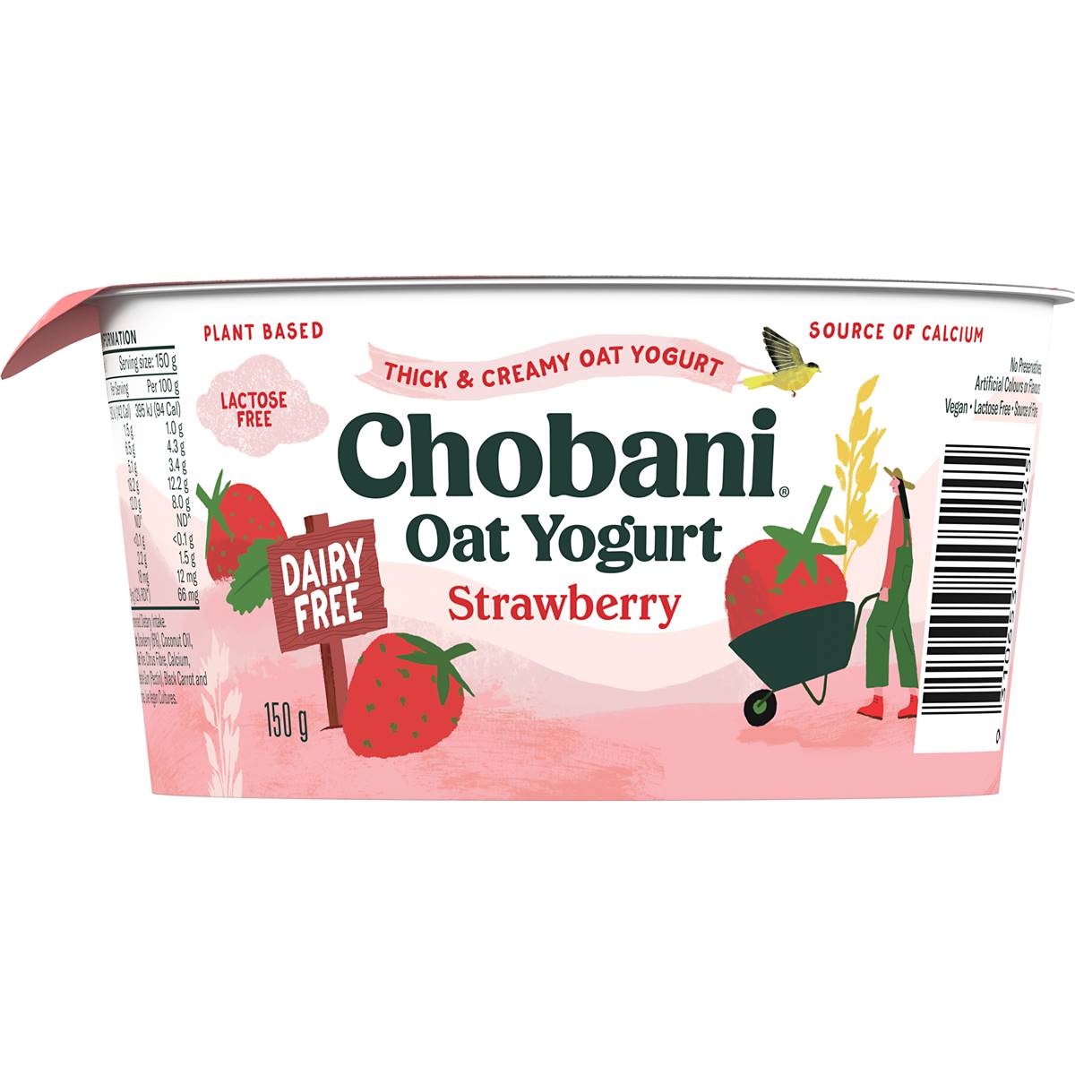 Chobani Oat Yogurt Strawberry Dairy Free 150g | Woolworths