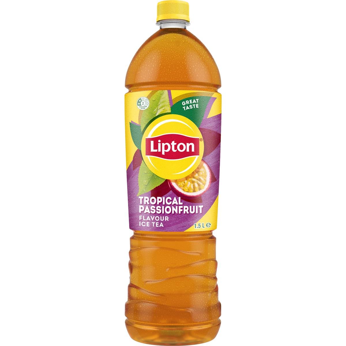 Lipton Ice Tea Tropical Passionfruit Iced Tea Bottle 1.5l Woolworths