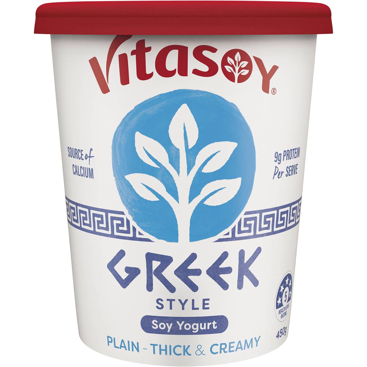 Vitasoy Greek Style Soy Yogurt Plain Thick & Creamy 450g Woolworths