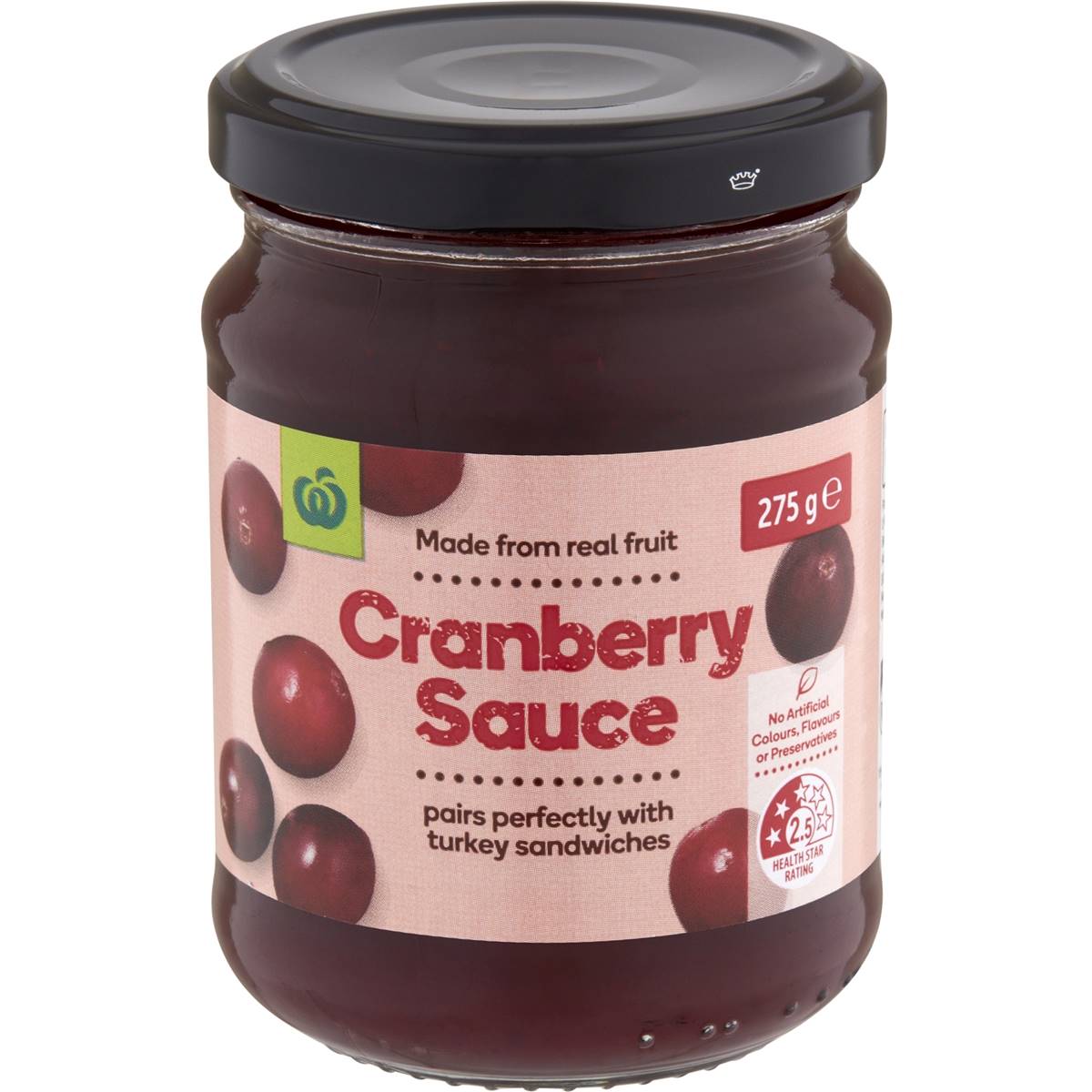 Woolworths Cranberry Sauce 275g Woolworths