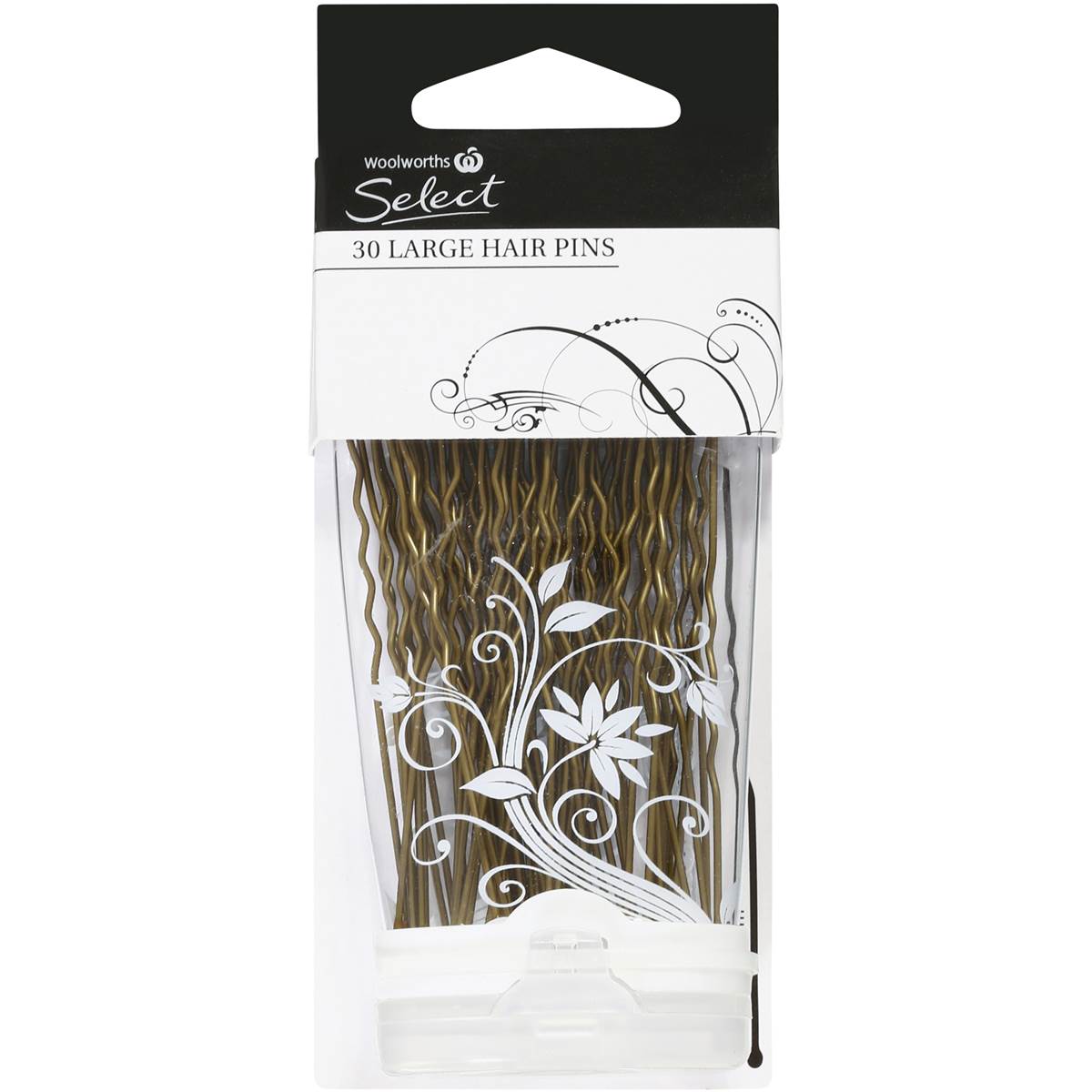 Woolworths Select Bobby Pins 7.5cm Brown 30pk Woolworths