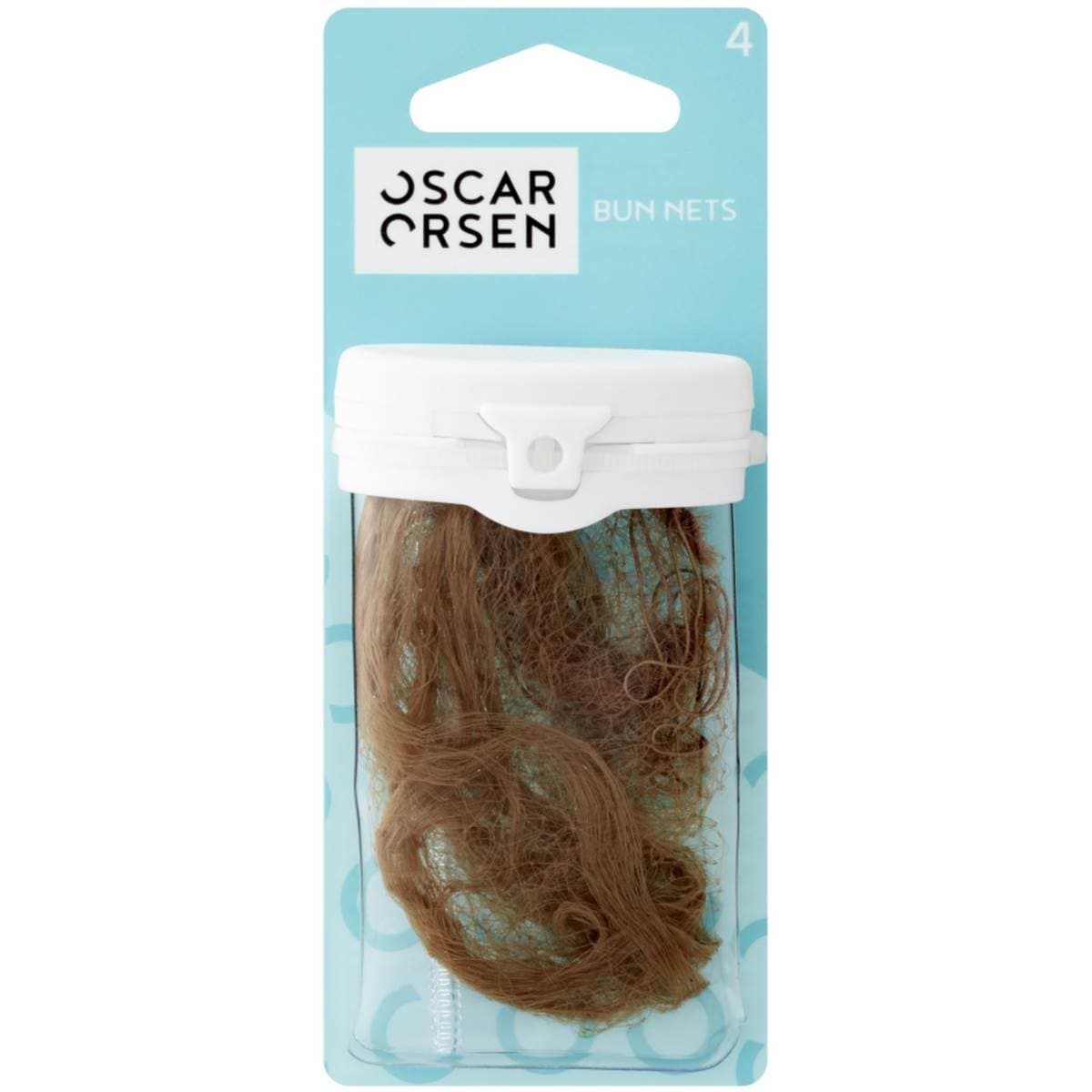 Oscar Orsen Hair Bun Nets Light Brown 4 Pack Woolworths