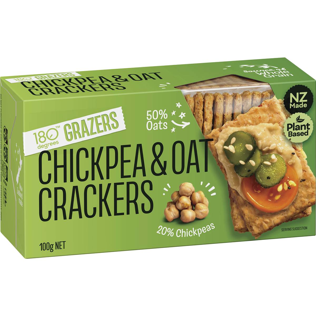 18 Degrees Chickpea & Oat Crackers 