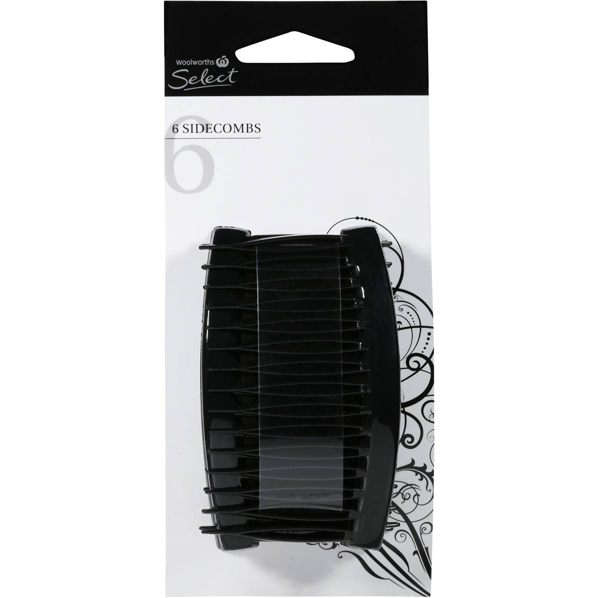 Select Side Combs Black 6 Pack Woolworths