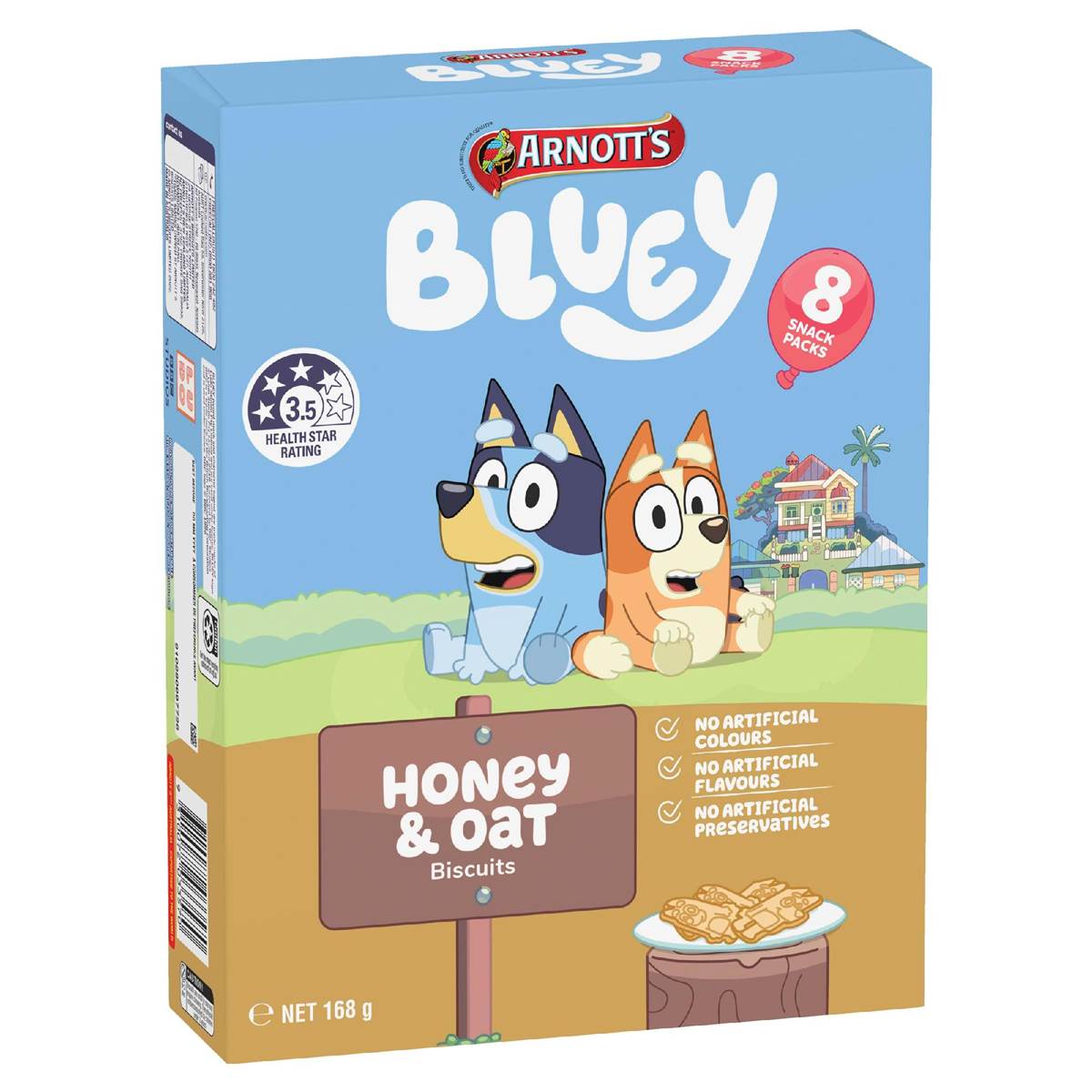 Arnott's Bluey Multipack Biscuits Honey & Oat 8 Pack Woolworths
