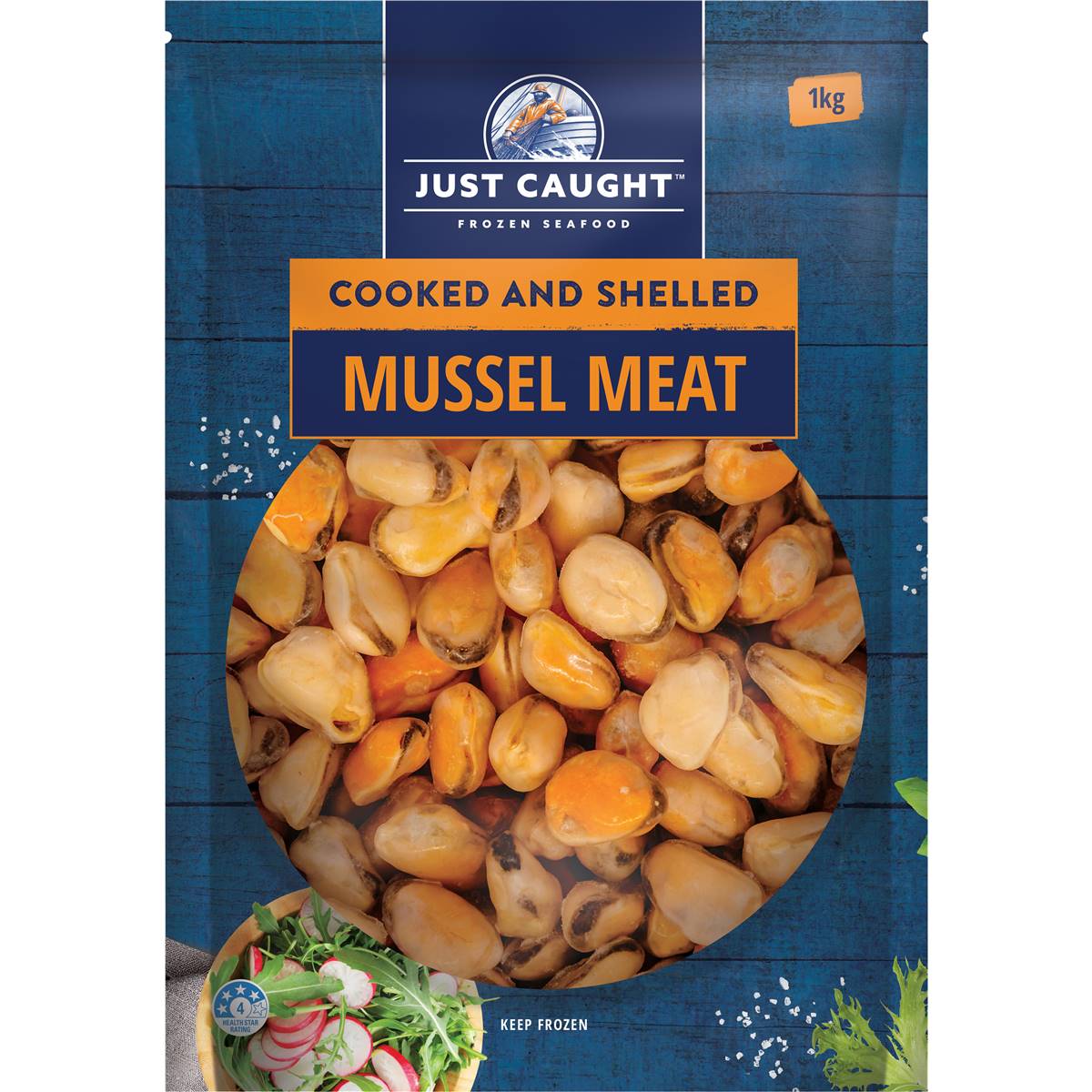 Just Caught Cooked & Shelled Mussel Meat 1kg Woolworths