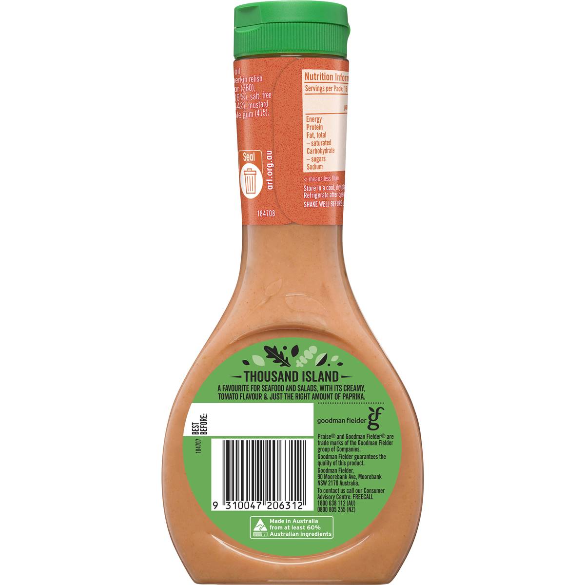 Praise Dressings Thousand Island 330ml Woolworths