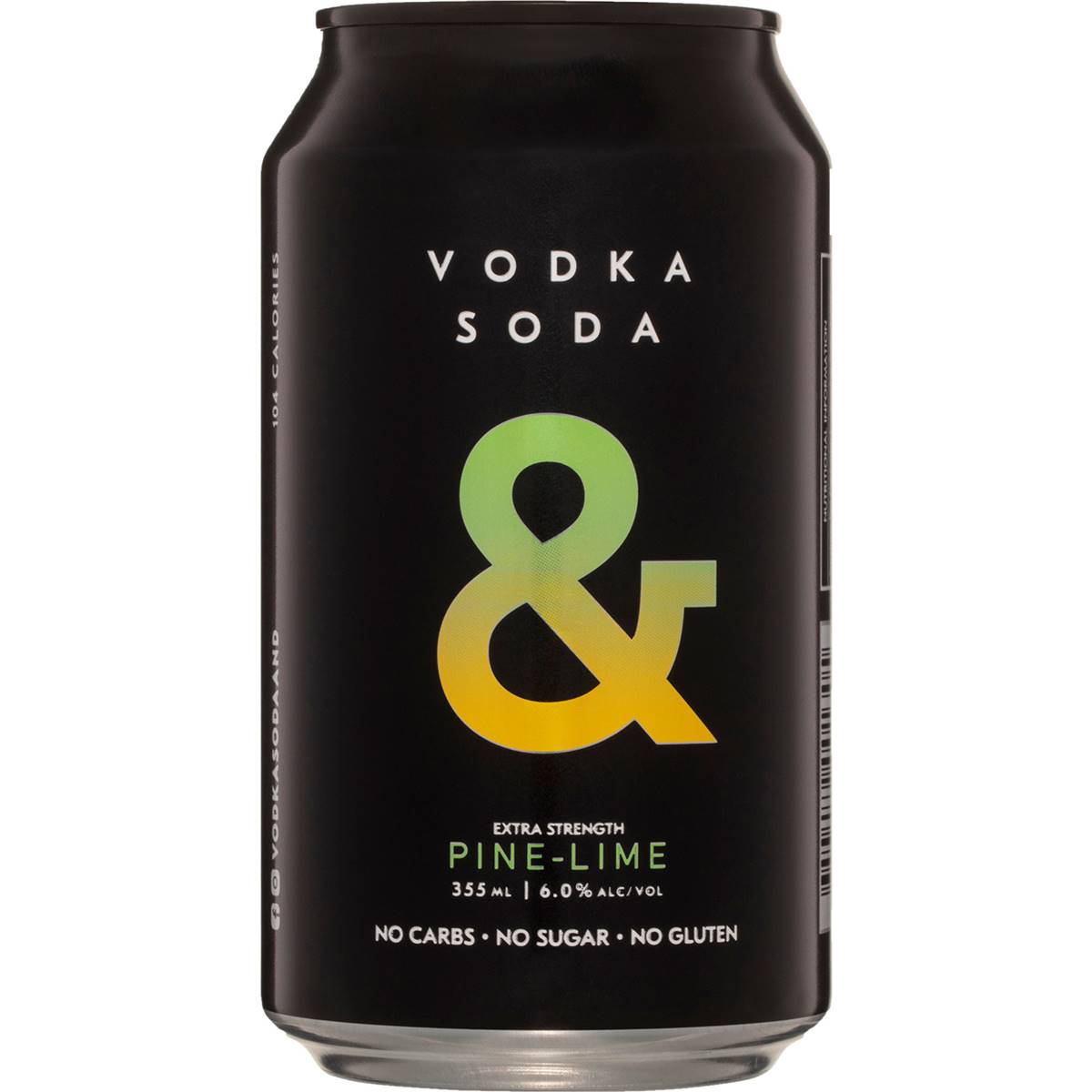 & Vodka, Soda Pinelime Can 330ml Woolworths