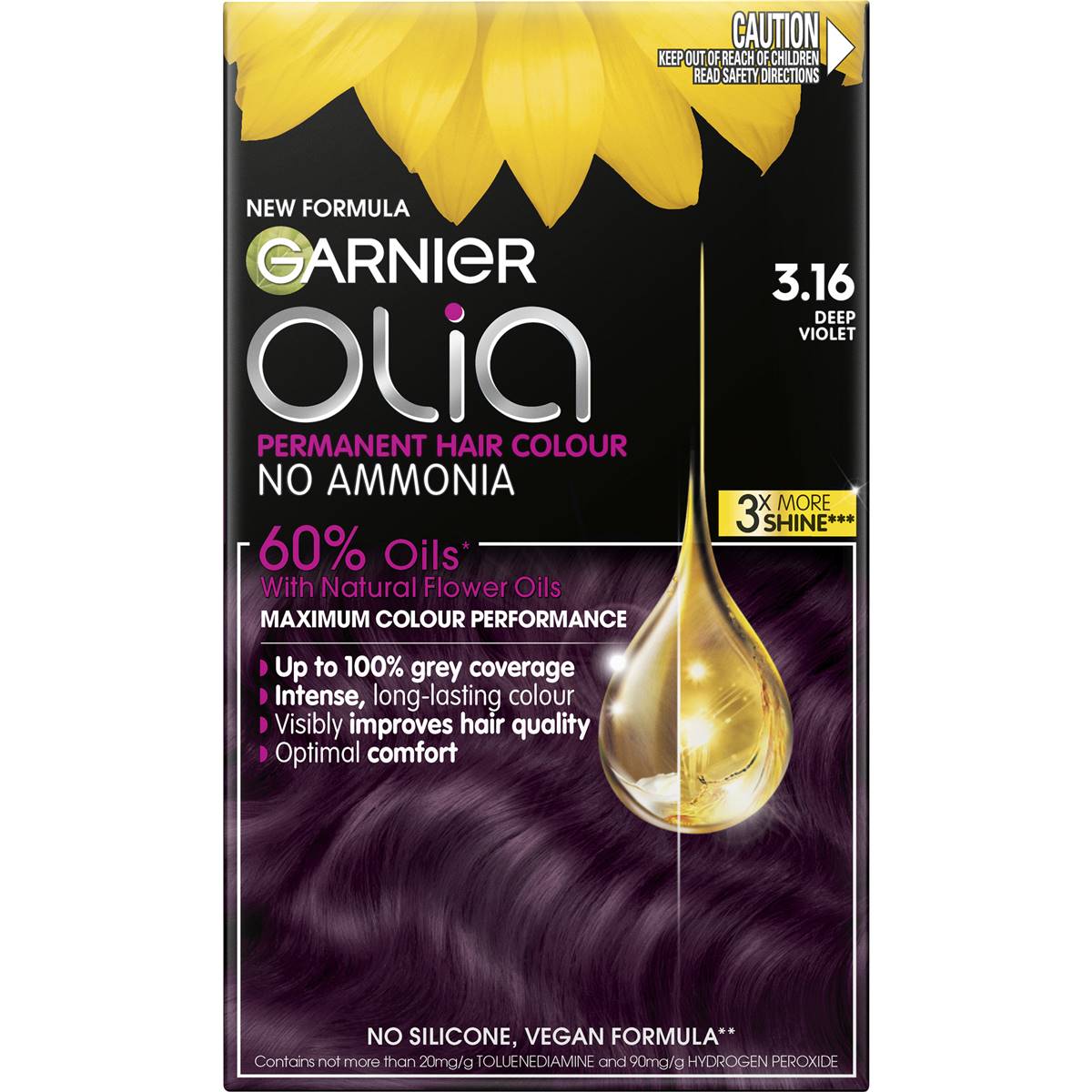 Garnier Olia Permanent Hair Colour Deep Violet Each Woolworths