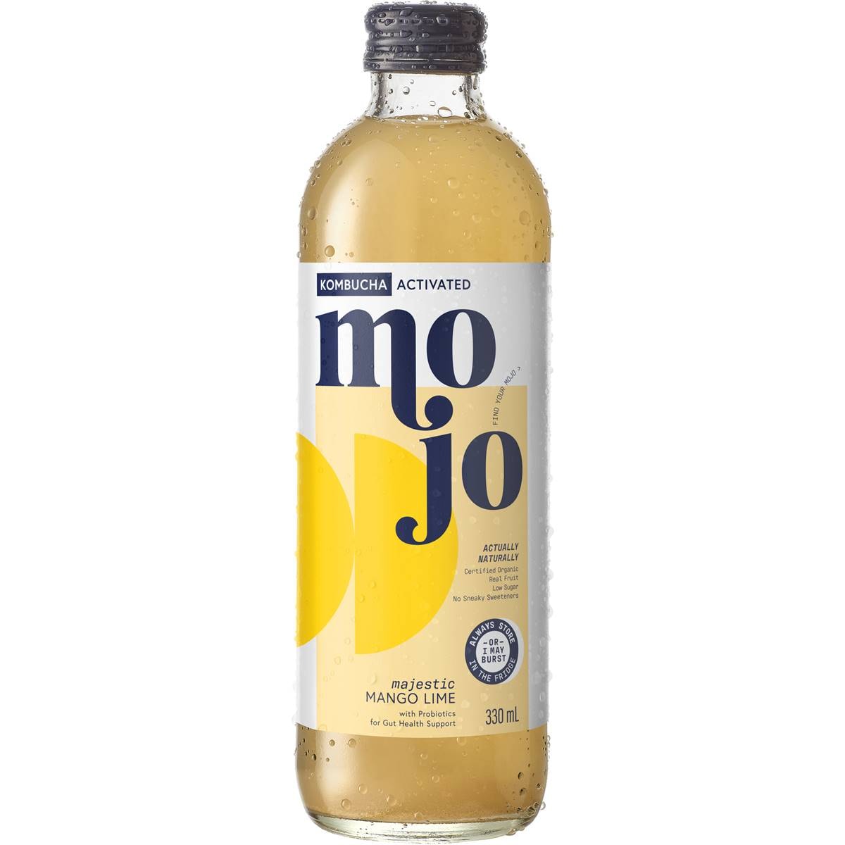 Mojo Activated Kombucha Mango Lime 330ml Woolworths