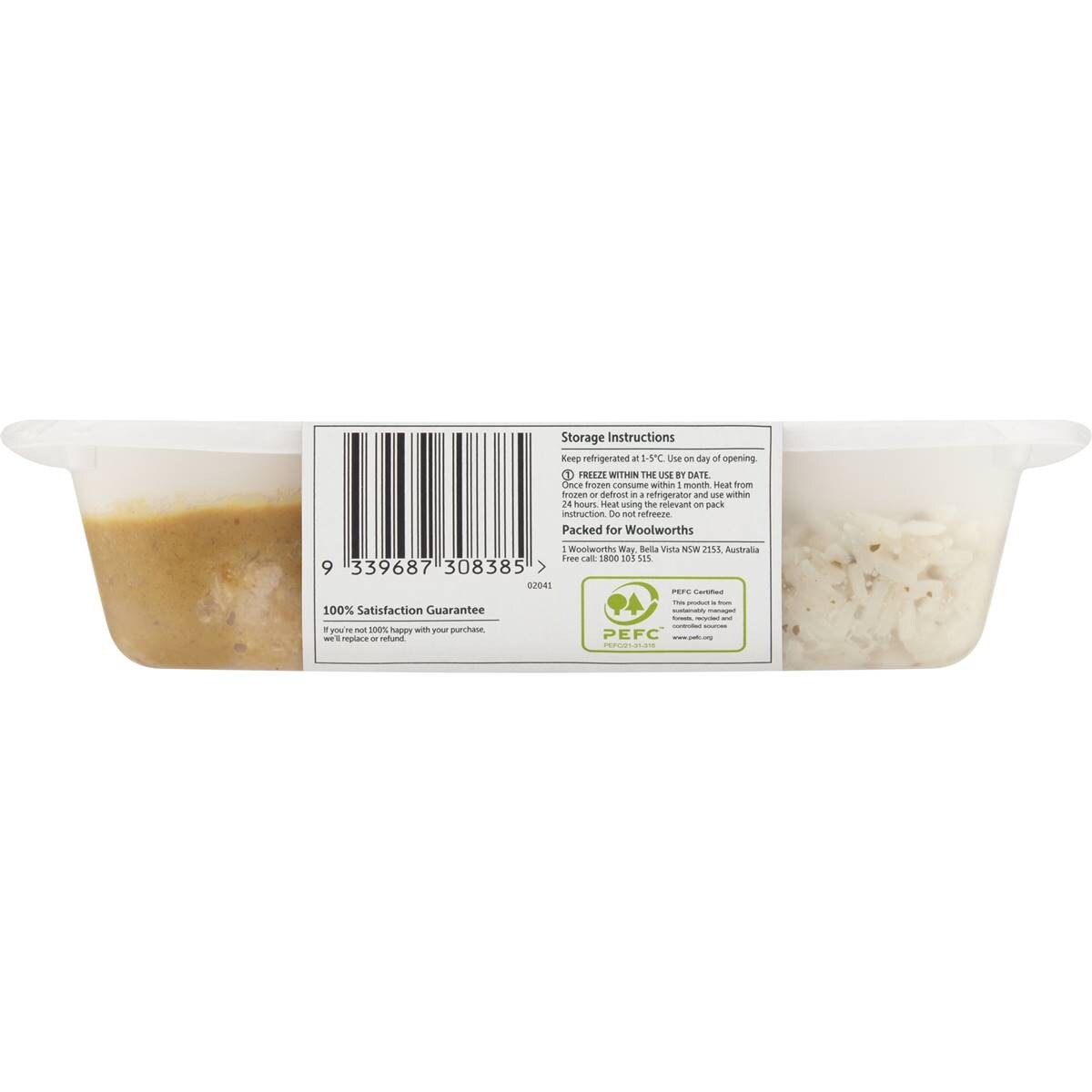 Woolworths Chicken Peanut Satay With Coconut Rice 350g Woolworths