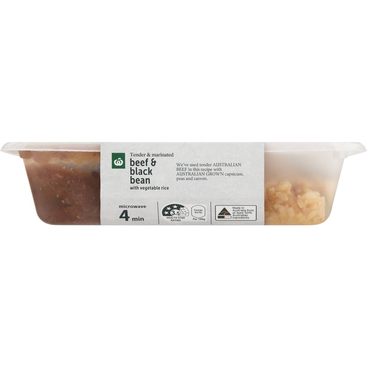 Woolworths Beef & Black Bean With Vegetable Rice 350g Woolworths