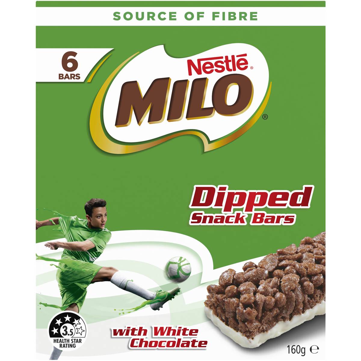 Nestle Milo Energy Snack Bar With Milk 6pk 160g | Woolworths