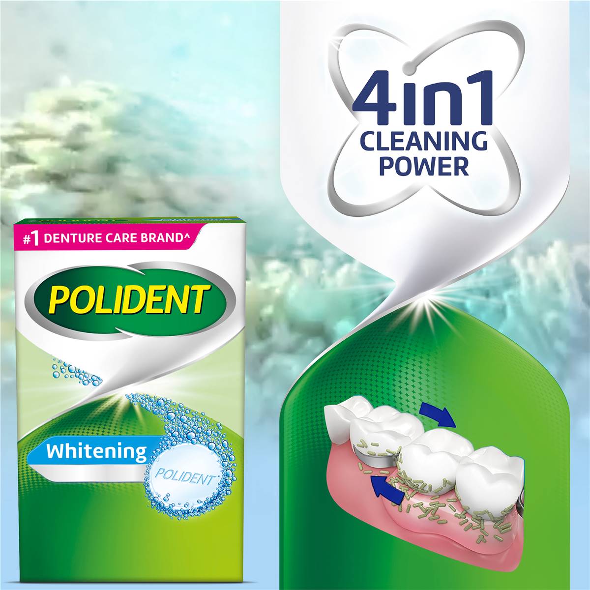 Polident Whitening Denture Cleaner For Dentures And Partials 36 Pack