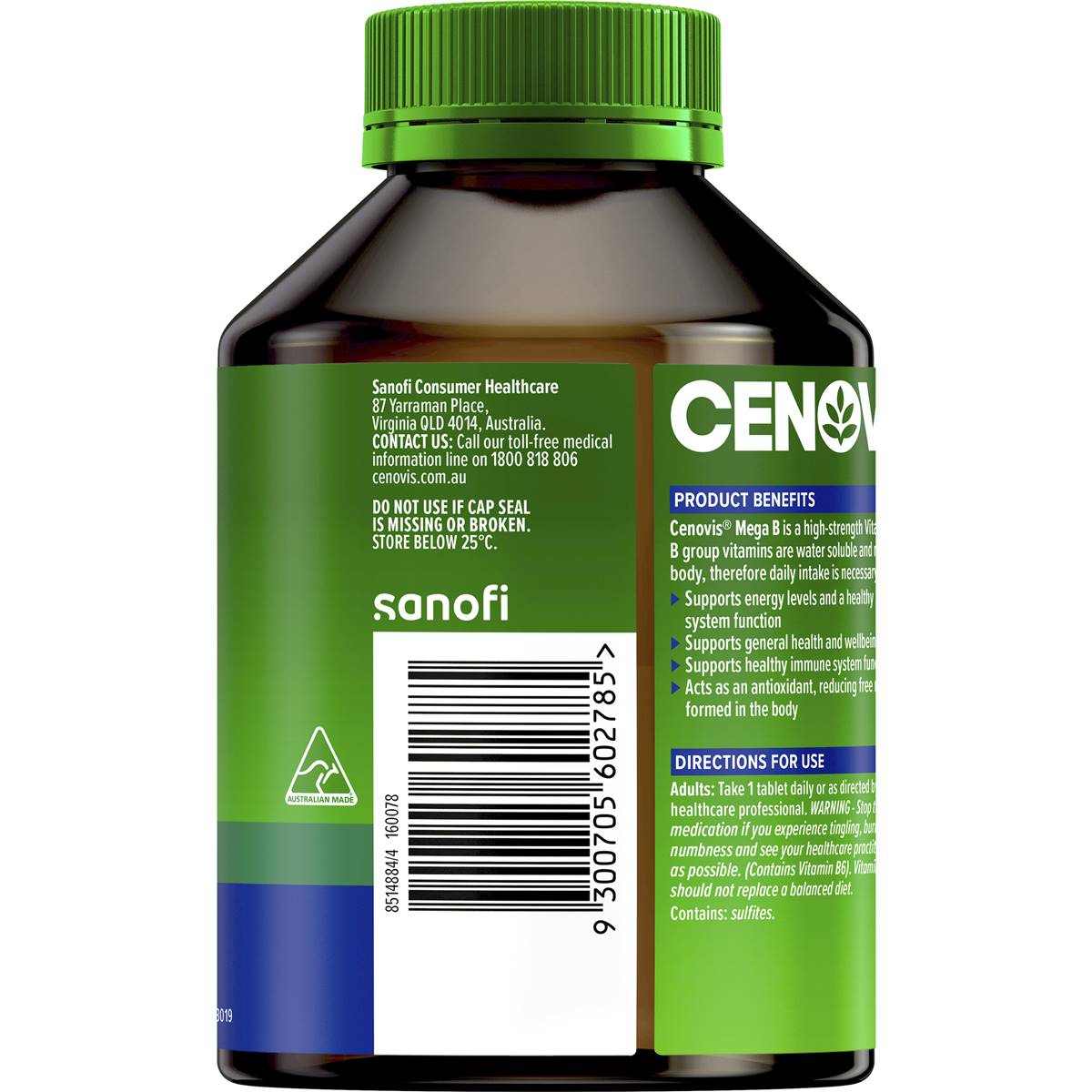 Cenovis Mega Vitamin B Tablets With B3 B6 B12 + Biotin For Energy 200 ...