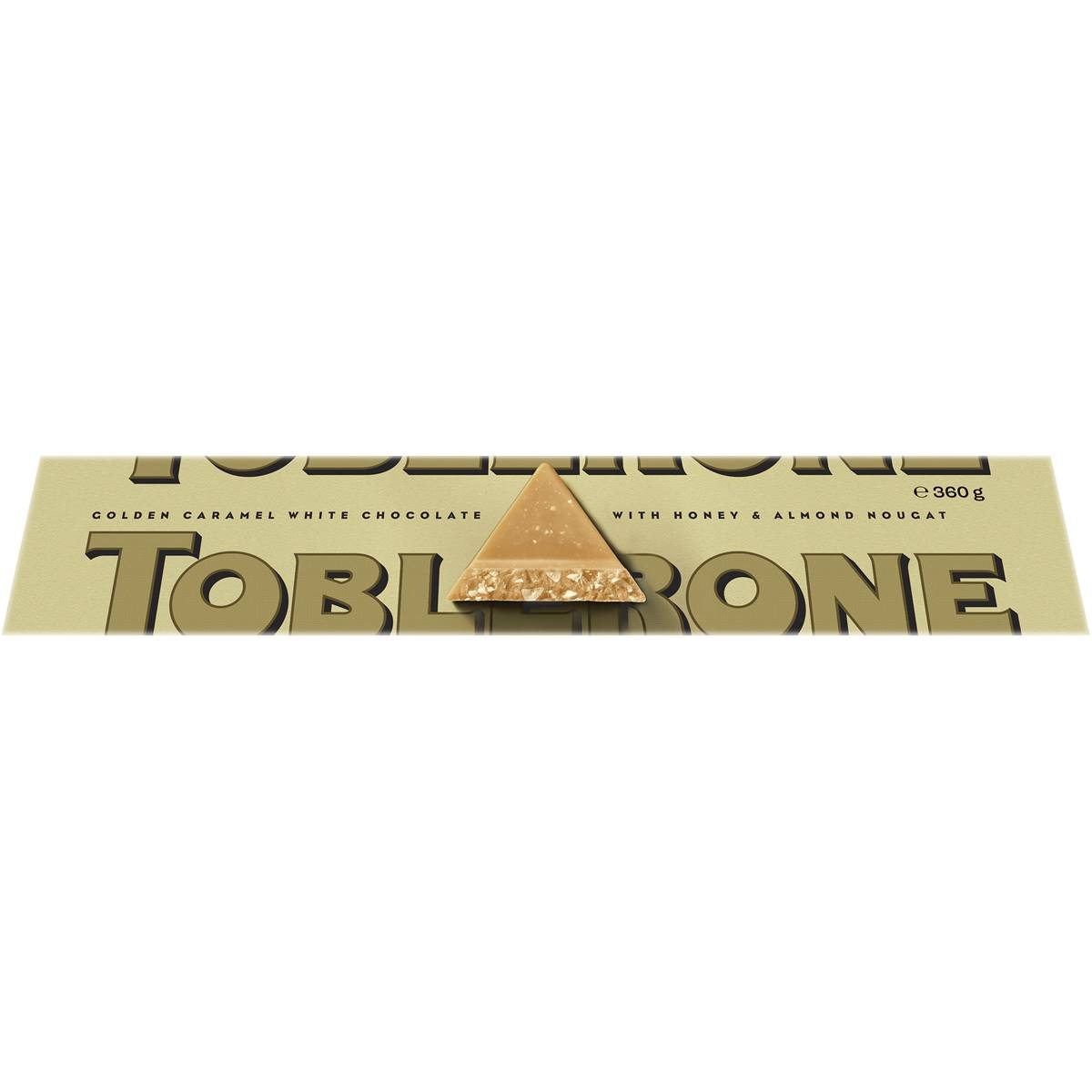 Toblerone Golden Caramel White Chocolate 360g | Woolworths