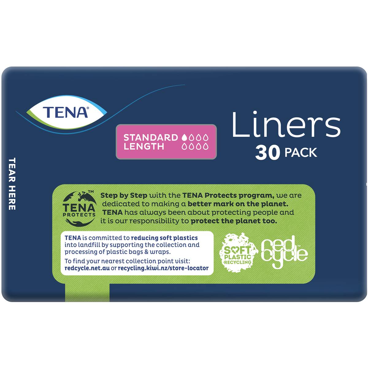 Tena Active Panty Liners Odour Control 30 Pack Woolworths