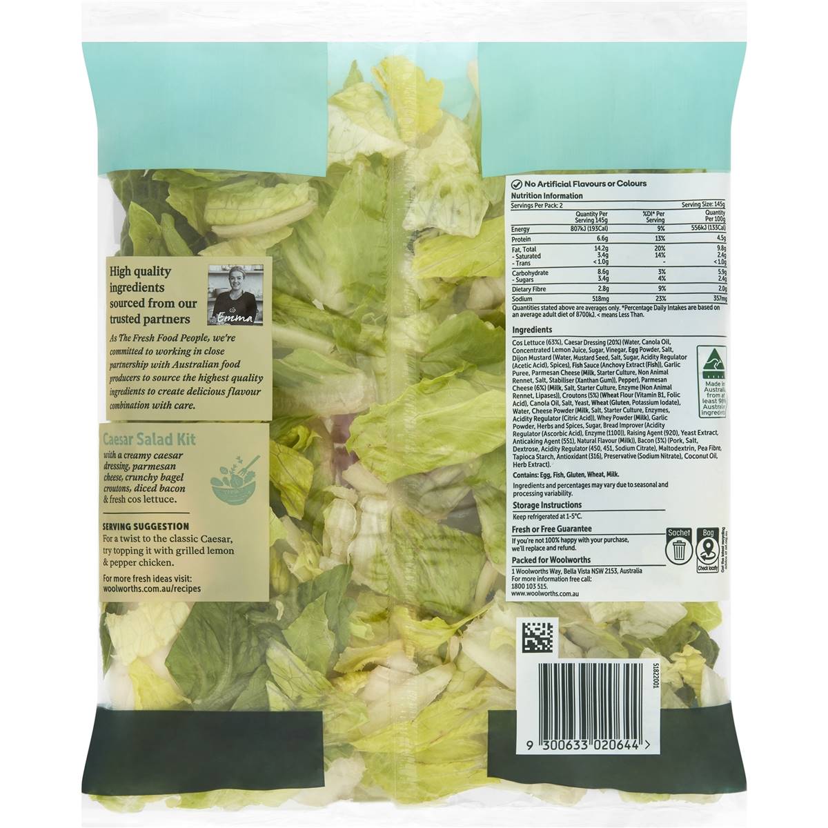 Woolworths Caesar Salad Kit Kit 290g | Woolworths