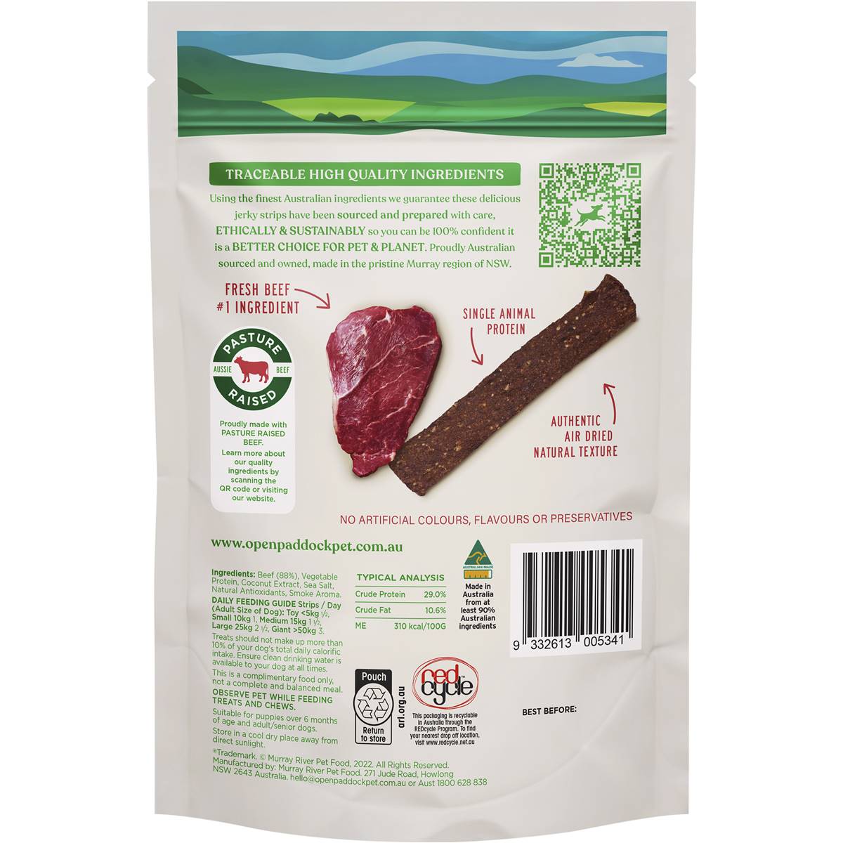Open Paddock Beef Jerky Strips 100g Woolworths