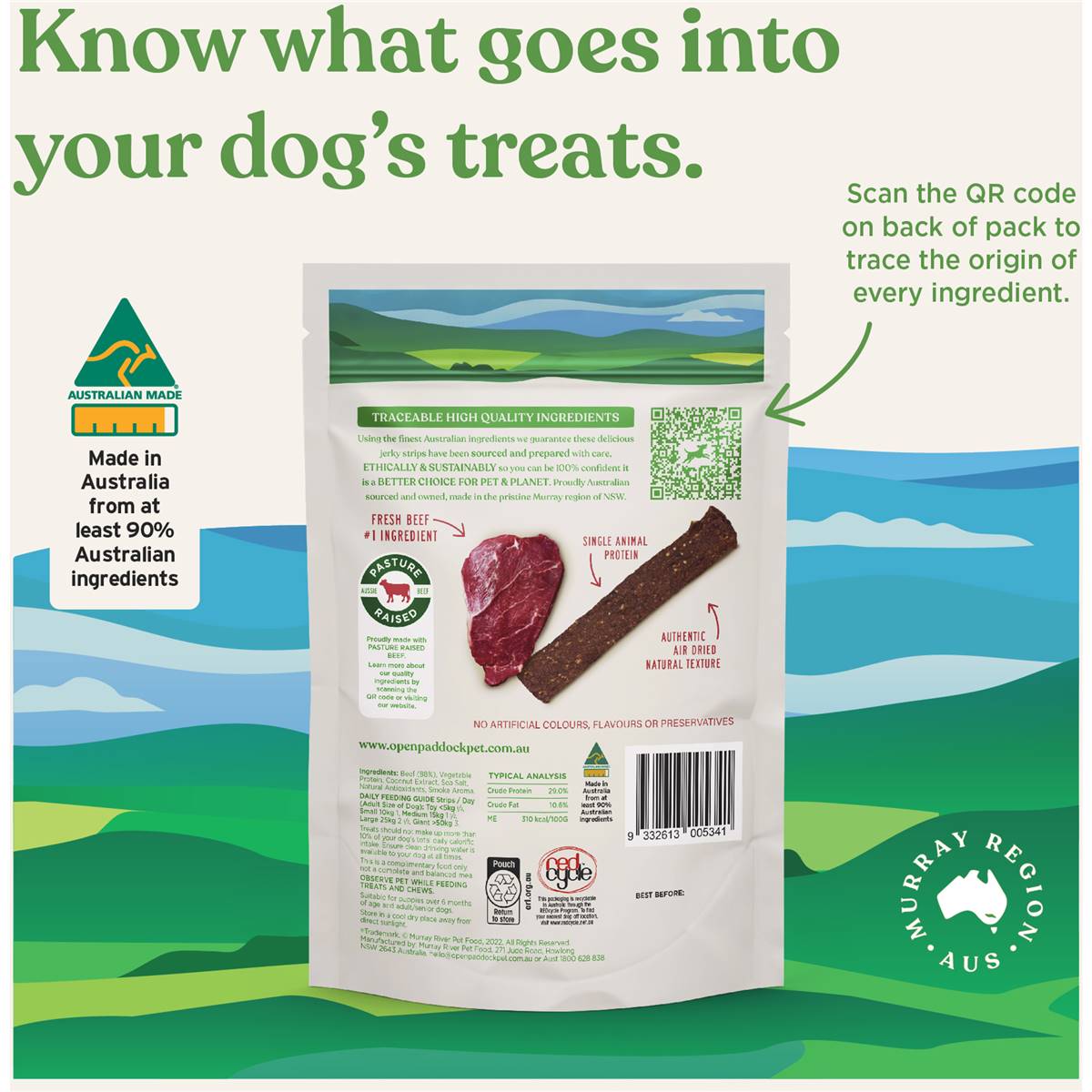 Open Paddock Beef Jerky Strips 100g Woolworths