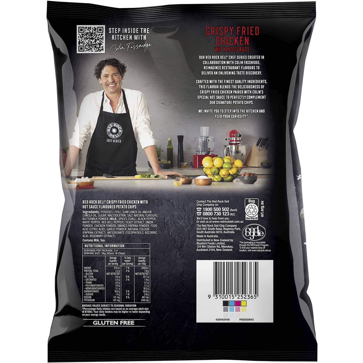 Red Rock Deli Chef Series Crispy Fried Chicken & Hot Sauce Chips 150g