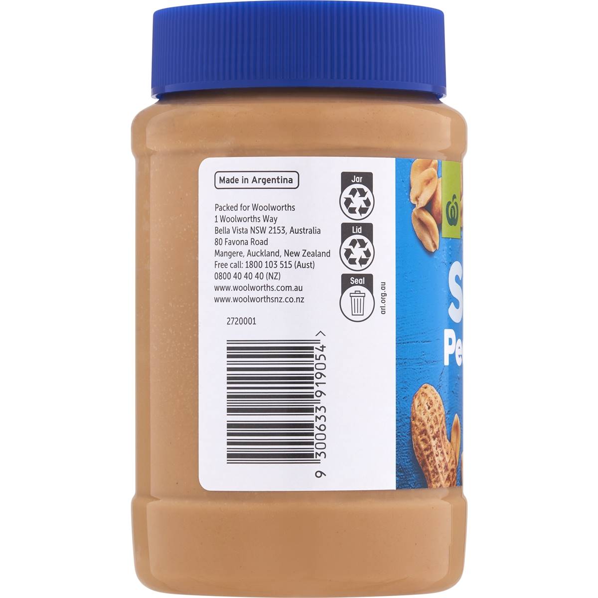 Woolworths Smooth Peanut Butter 500g Woolworths