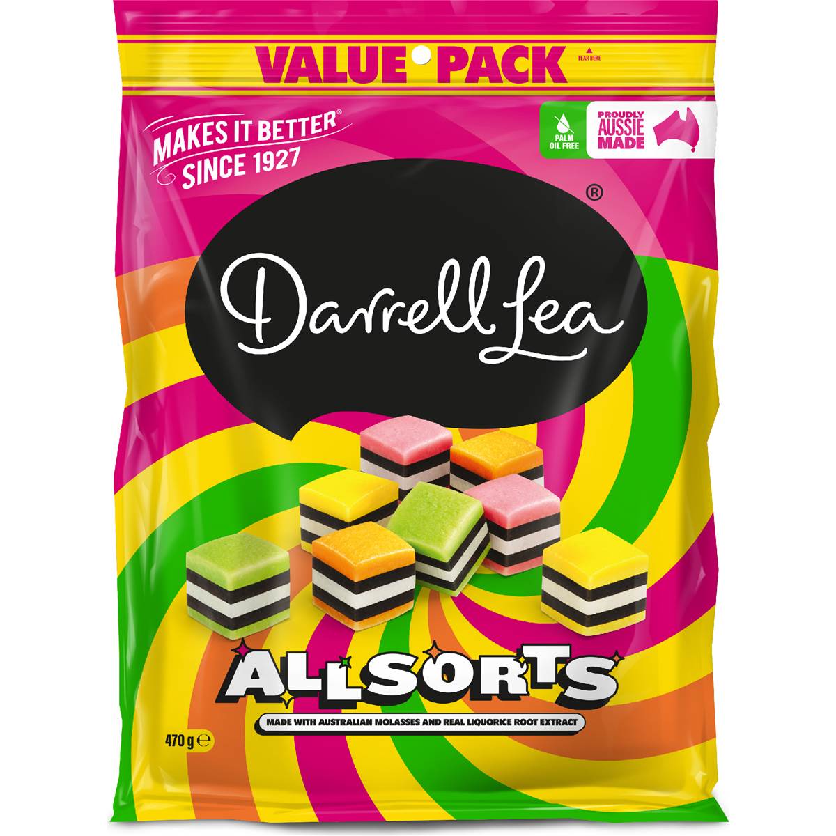 Darrell Lea Liquorice Allsorts Share Bag 470g Woolworths