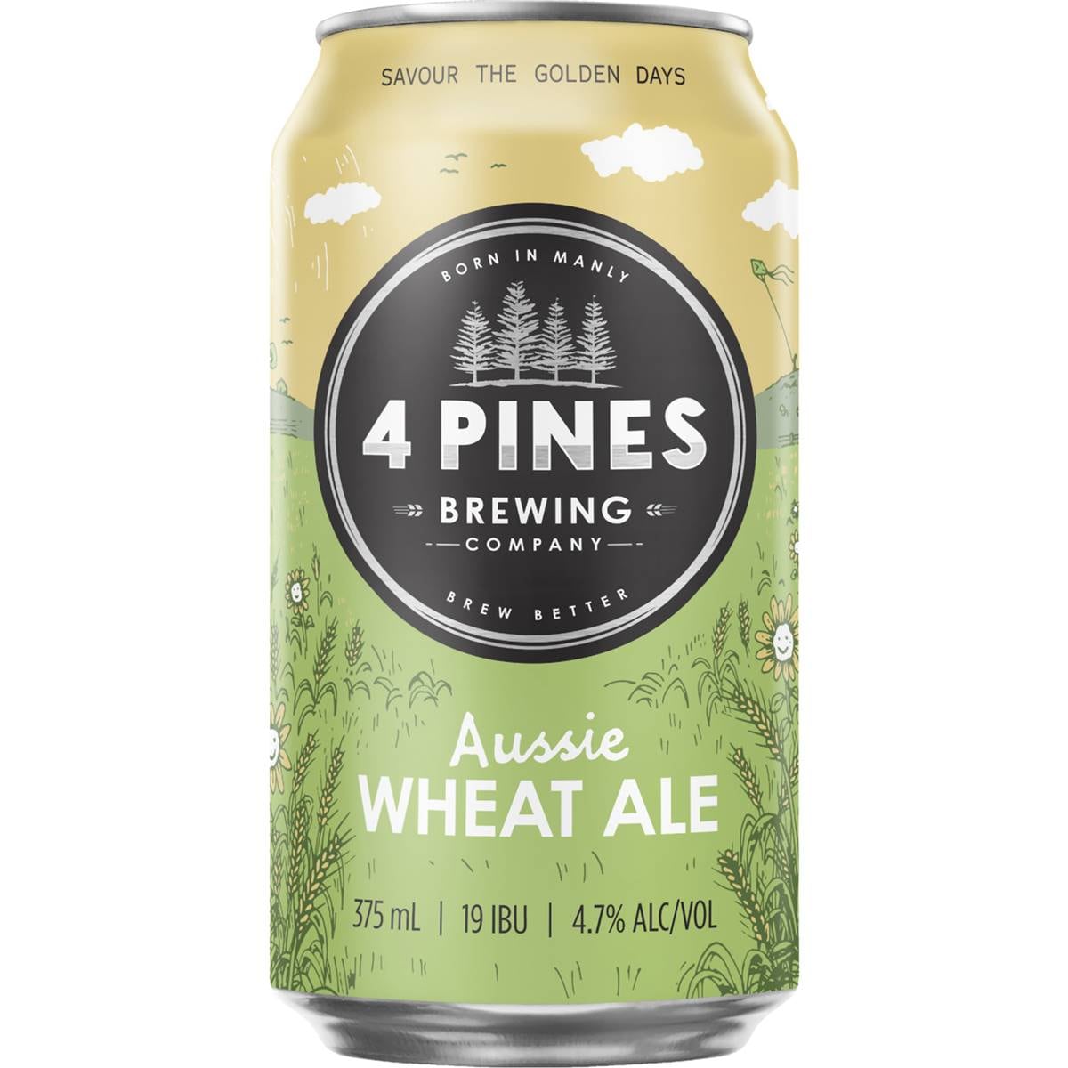 4 Pines Aussie Wheat Ale Can 375ml Woolworths