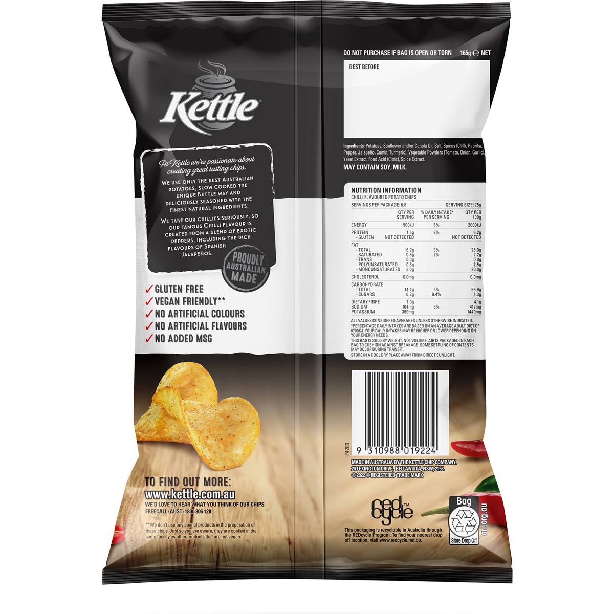 Kettle Potato Chips Chilli G Woolworths