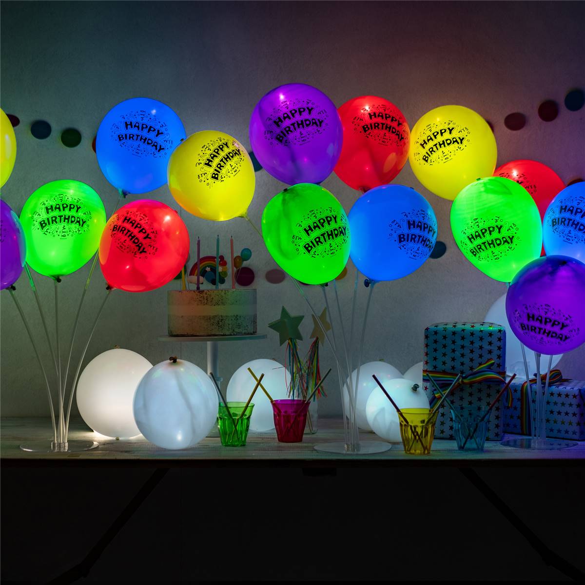 Illooms Led Balloons Happy Birthday 15 Pack Woolworths