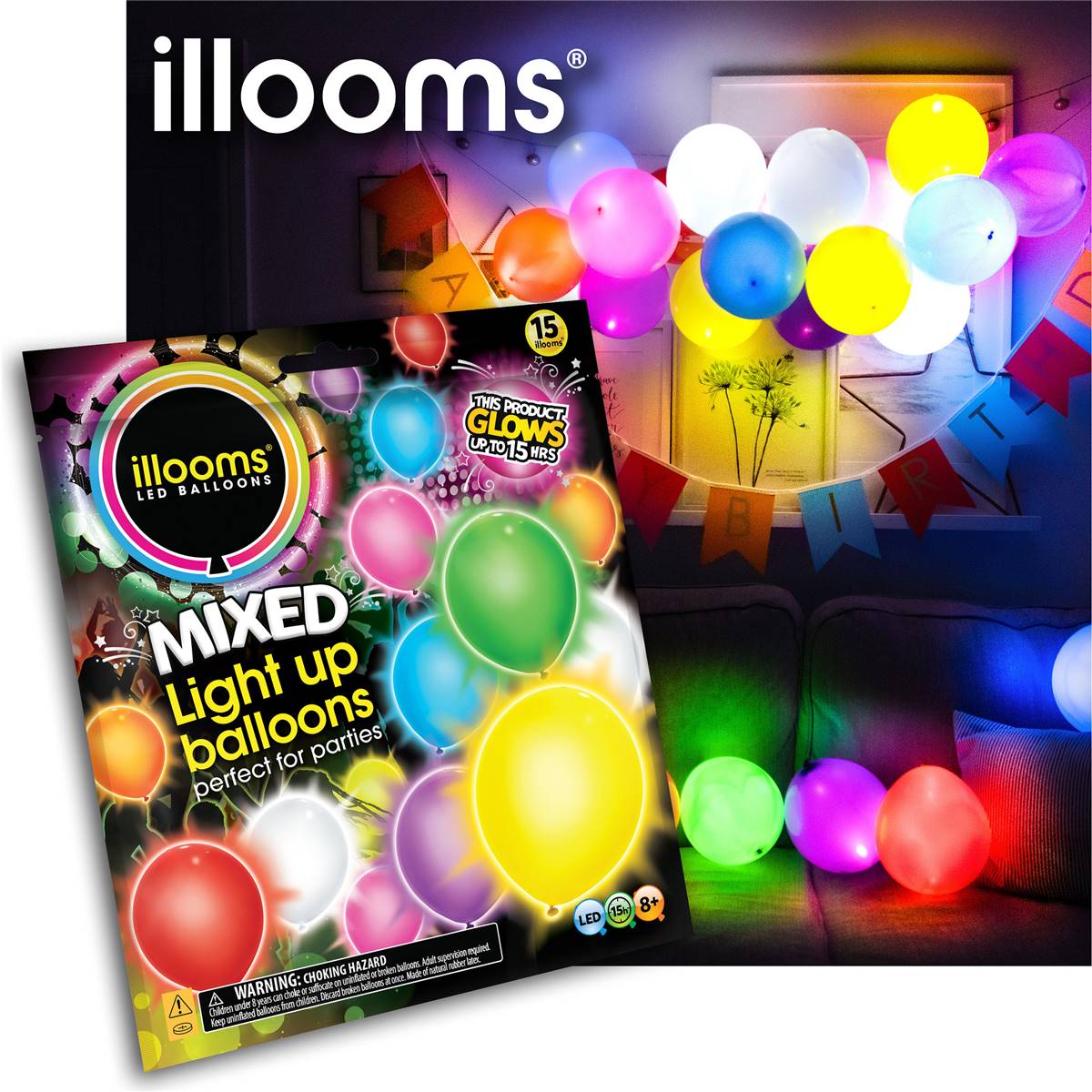 Illooms Led Balloons Mixed Pack 15 Pack Woolworths