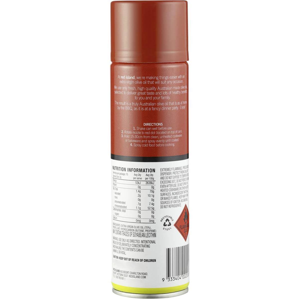 Red Island Extra Virgin Olive Oil Spray 150g Woolworths