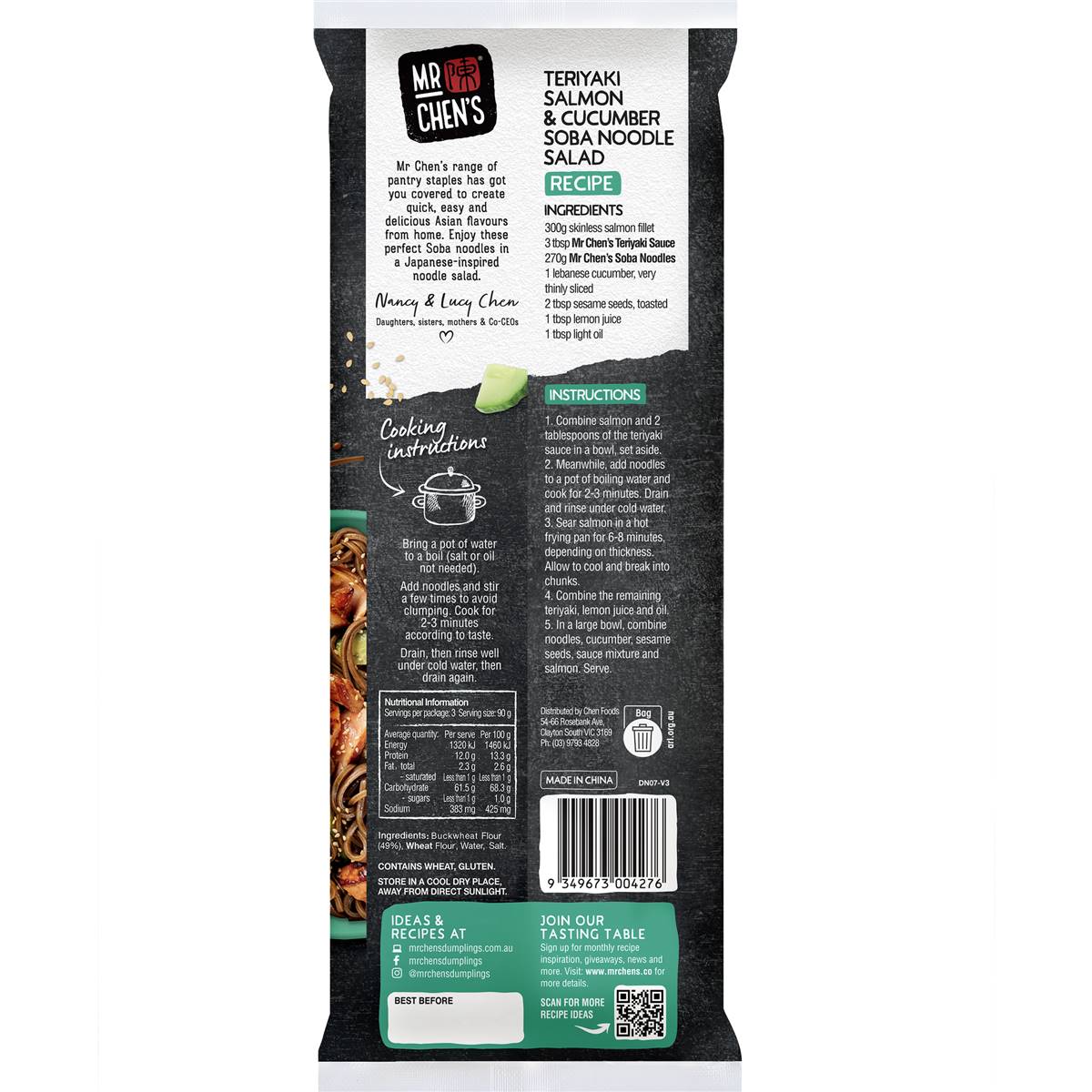 Mr Chen's Soba Noodles 270g Woolworths