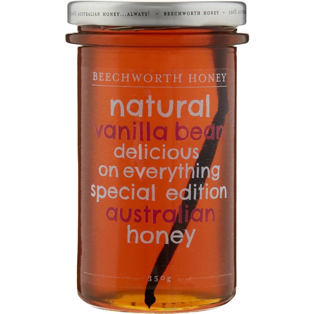 Beechworth 100 Australian Honey & Vanilla Bean Jar 350g Woolworths