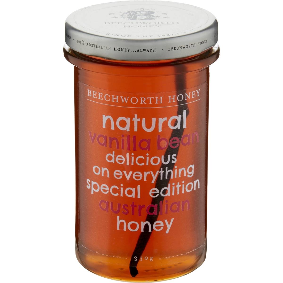 Beechworth 100 Australian Honey & Vanilla Bean Jar 350g Woolworths