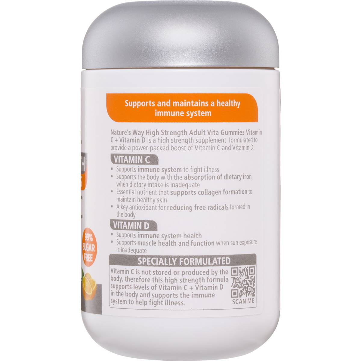 Nature's Way High Strength Vitamin C + Vitamin D Adult Vita Gummies 65