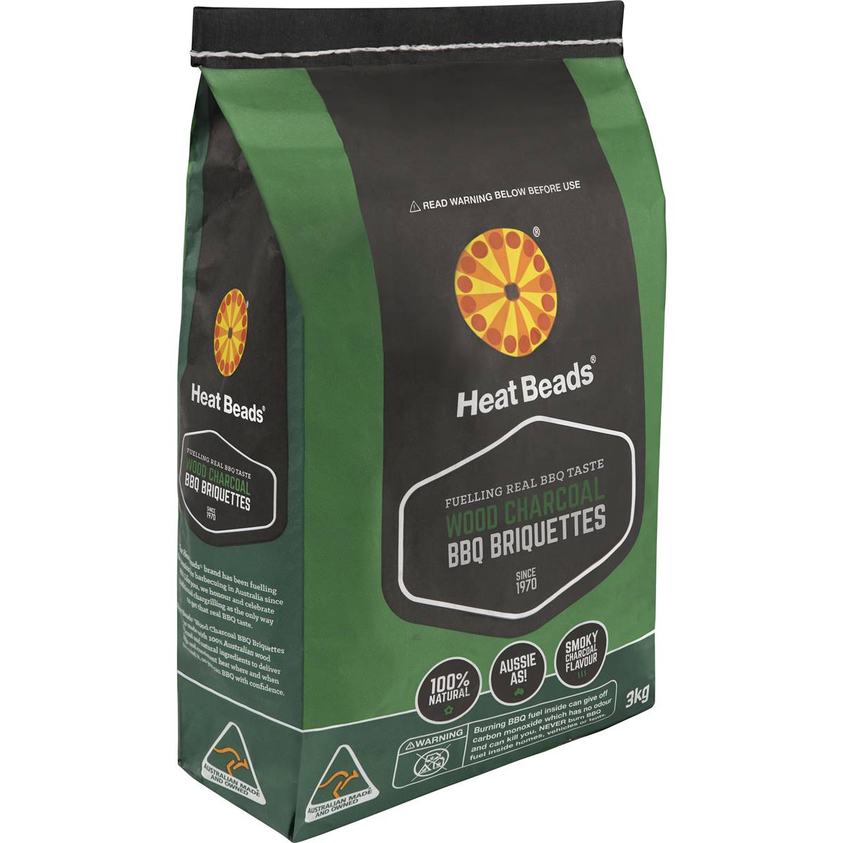 Heat Beads Wood Charcoal Bbq Briquettes 3kg Woolworths