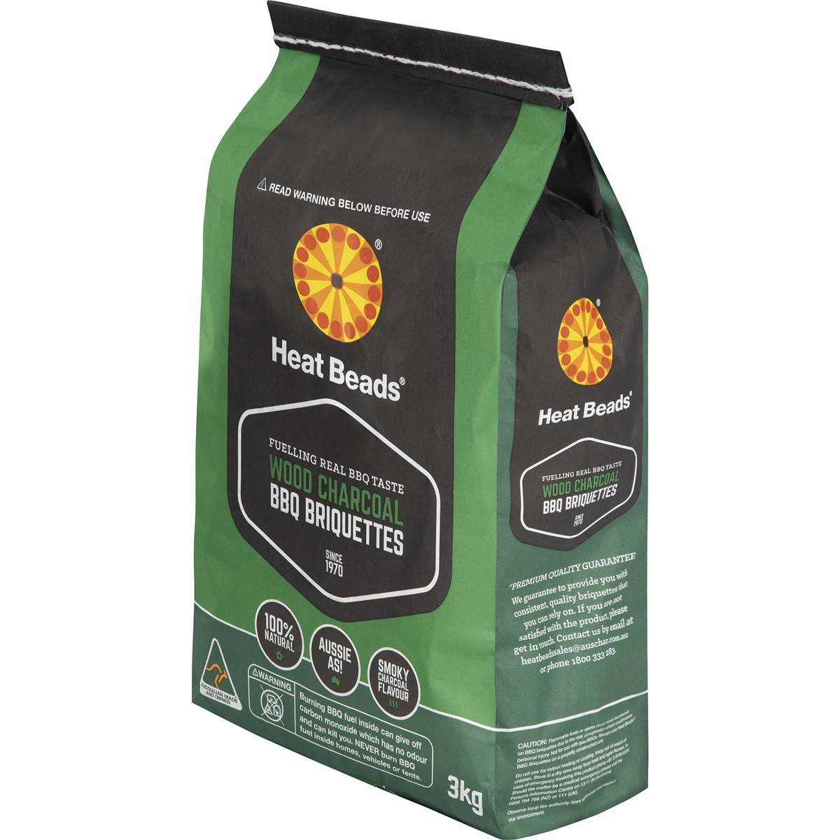 Heat Beads Wood Charcoal Bbq Briquettes 3kg Woolworths