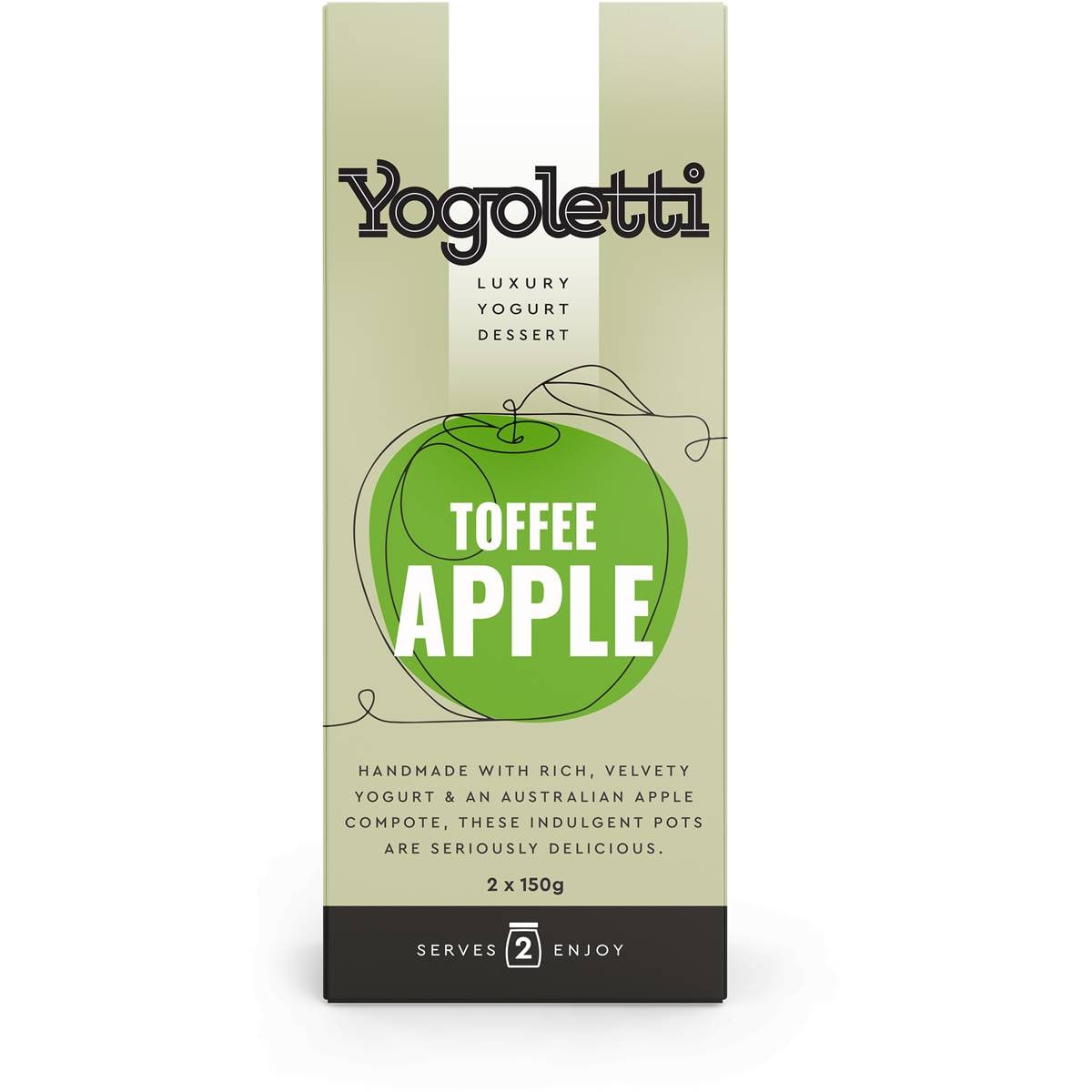 Yogoletti Luxury Yogurt Dessert Toffee Apple 2 X150g Woolworths